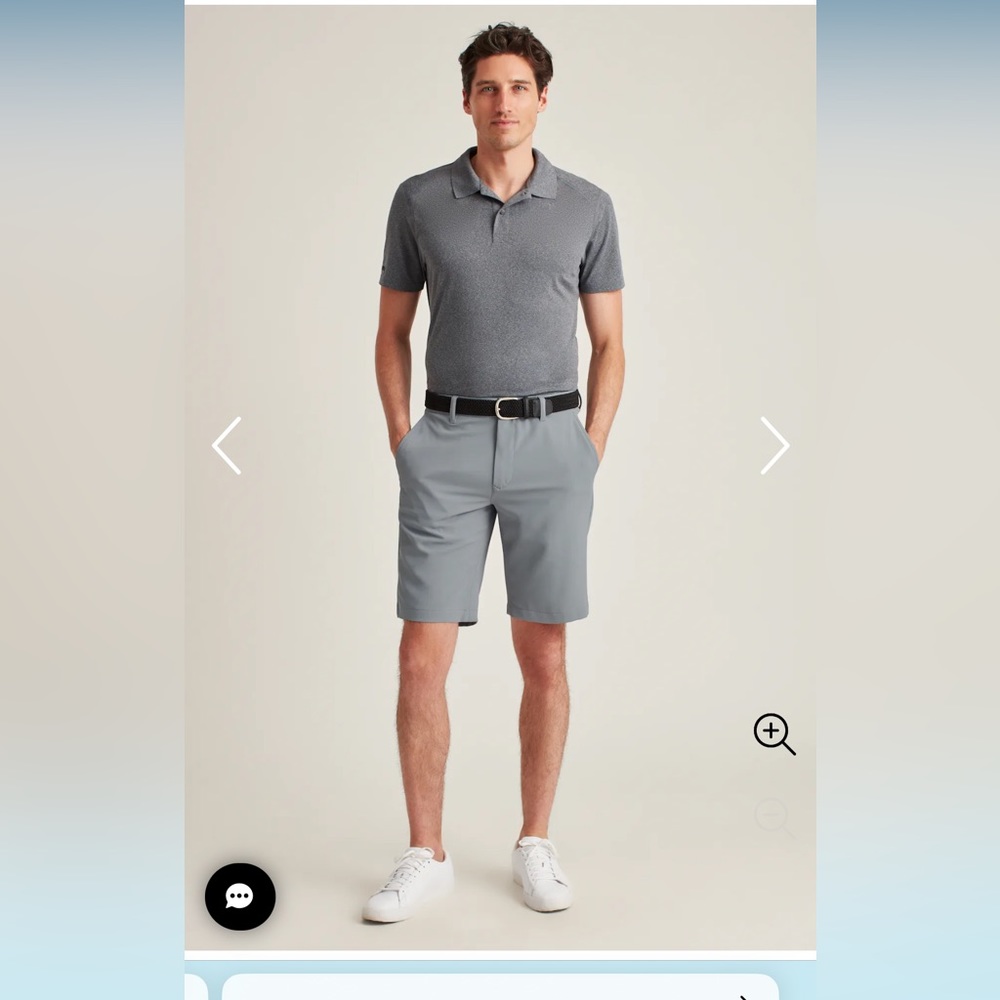 Bonobos Highland Golf Short in Grey. 35”. 8” inseam